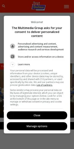 Anteprima del sito MyJoyOnline, media di Stati Uniti per articoli sponsorizzati