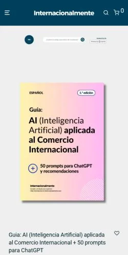Förhandsvisning av webbplatsen Internacionalmente, medium i Spanien för sponsrade artiklar