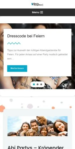 Anteprima del sito Party-Ratgeber, media di Germania per articoli sponsorizzati