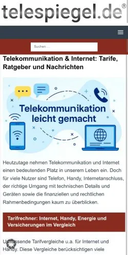 Anteprima del sito Telespiegel, media di Germania per articoli sponsorizzati