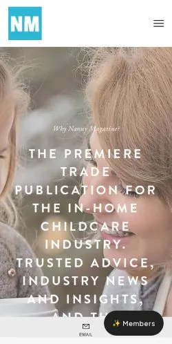 Aperçu du site Nanny Magazine, média de États-Unis pour articles sponsorisés