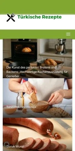 스폰서 기사용 독일 매체 Türkische Rezepte 사이트 미리보기
