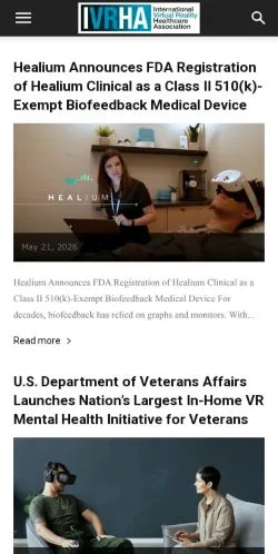 Forhåndsvisning av nettstedet IVRHA, medium fra USA for sponsede artikler