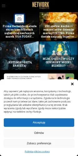 스폰서 기사용 폴란드 매체 Network Magazyn 사이트 미리보기