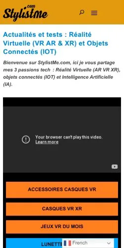 Anteprima del sito Stylistme, media di Francia per articoli sponsorizzati