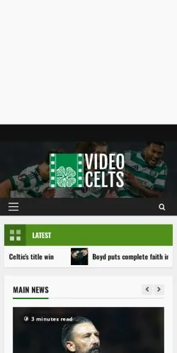 Forhåndsvisning av nettstedet Videocelts, medium fra USA for sponsede artikler