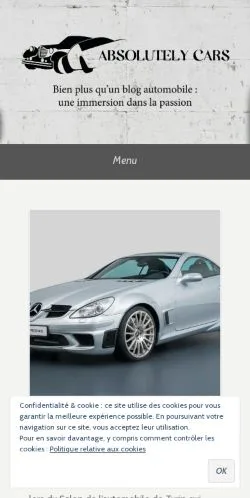 Anteprima del sito Absolutely Cars, media di Francia per articoli sponsorizzati