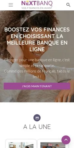 Anteprima del sito nextbanq, media di Francia per articoli sponsorizzati