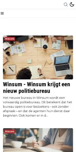 Podgląd witryny De Marne Nieuws, medium z kraju Holandia do artykułów sponsorowanych