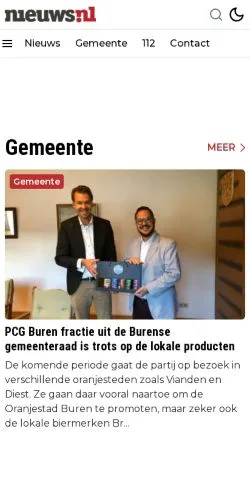 Anteprima del sito Buren Nieuws, media di Paesi Bassi per articoli sponsorizzati