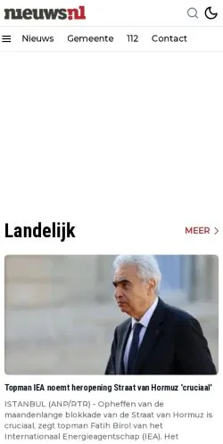 Anteprima del sito Eemnes Nieuws, media di Paesi Bassi per articoli sponsorizzati