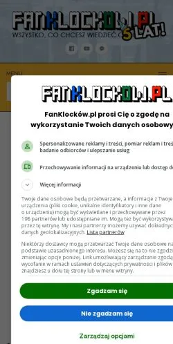 Preview of the FanKlocków website, a media outlet in Poland for sponsored articles