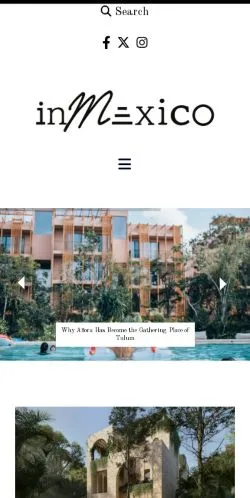 Voorbeeld van de site InMexico, medium uit Verenigde Staten voor gesponsorde artikelen