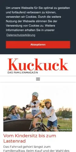 Anteprima del sito Kuckuck Familienmagazin, media di Germania per articoli sponsorizzati
