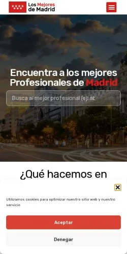 Pré-visualização do site Los Mejores de Madrid, meio de Espanha para artigos patrocinados
