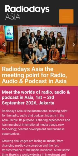 Anteprima del sito Radiodays Asia, media di Regno Unito per articoli sponsorizzati