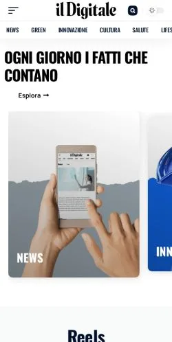 スポンサード記事向けのイタリアメディア、Il Digitaleのサイトプレビュー