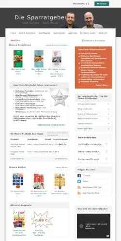 Anteprima del sito Die Sparratgeber, media di Germania per articoli sponsorizzati