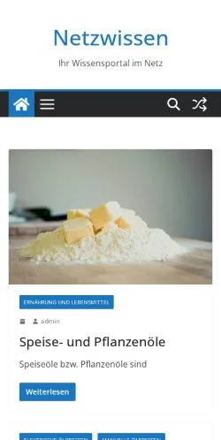 Podgląd witryny Netzwissen, medium z kraju Niemcy do artykułów sponsorowanych