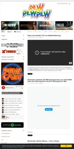 Anteprima del sito PewPewPew, media di Germania per articoli sponsorizzati
