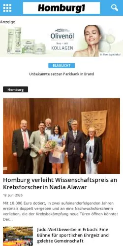 Anteprima del sito Homburg1, media di Germania per articoli sponsorizzati