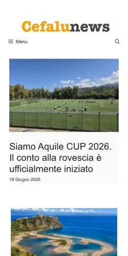 Anteprima del sito Cefalunews, media di Italia per articoli sponsorizzati