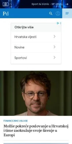 Anteprima del sito Poslovni dnevnik, media di Croazia per articoli sponsorizzati