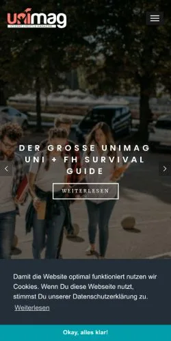 Podgląd witryny UNIMAG, medium z kraju Austria do artykułów sponsorowanych