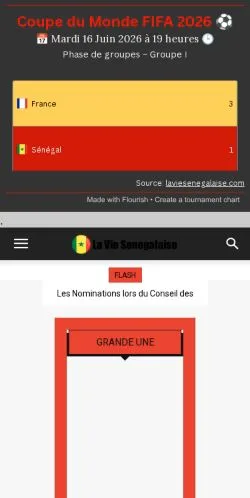 Anteprima del sito La Vie Senegalaise, media di Francia per articoli sponsorizzati