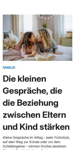 Anteprima del sito familiensynergie.de, media di Germania per articoli sponsorizzati