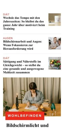 Podgląd witryny gesundheitsheim.de, medium z kraju Niemcy do artykułów sponsorowanych