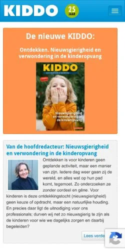 Förhandsvisning av webbplatsen KIDDO.net, medium i USA för sponsrade artiklar