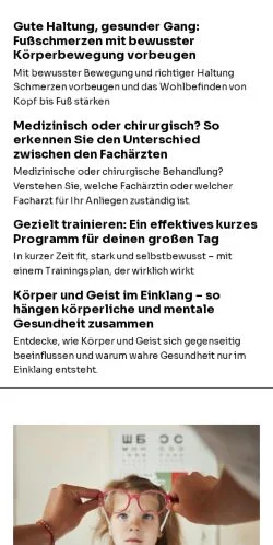 Anteprima del sito sauberegesundheit.de, media di Germania per articoli sponsorizzati