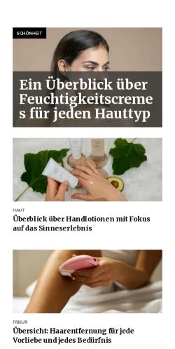 Pré-visualização do site sicherekosmetik.de, meio de Alemanha para artigos patrocinados