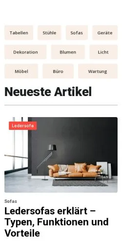 Anteprima del sito wohnmerkmale.de, media di Germania per articoli sponsorizzati