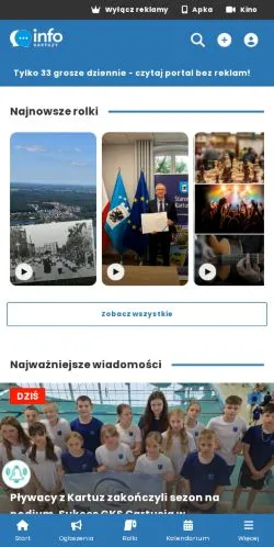 Anteprima del sito Kartuzy Wiadomości, media di Polonia per articoli sponsorizzati