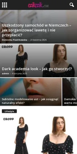 Anteprima del sito CzikCzik, media di Polonia per articoli sponsorizzati