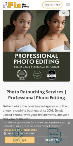 Forhåndsvisning af Fix The Photo, medie fra USA til sponsorerede artikler