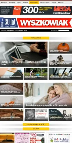 Anteprima del sito Tygodnik Wyszkowiak, media di Polonia per articoli sponsorizzati