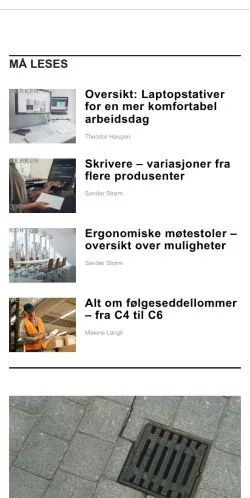 Anteprima del sito bransjenett.com, media di Norvegia per articoli sponsorizzati