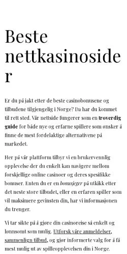 Anteprima del sito casinoklikk.com, media di Norvegia per articoli sponsorizzati