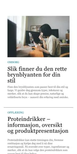 Aperçu du site helsehelt.com, média de Norvège pour articles sponsorisés