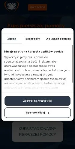Anteprima del sito Kursy SOS, media di Polonia per articoli sponsorizzati