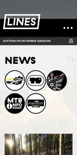 Podgląd witryny LINES, medium z kraju Austria do artykułów sponsorowanych
