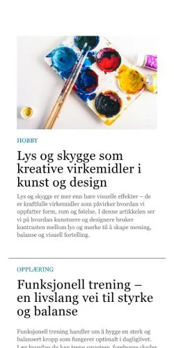 スポンサード記事向けのノルウェーメディア、lykkefokus.comのサイトプレビュー