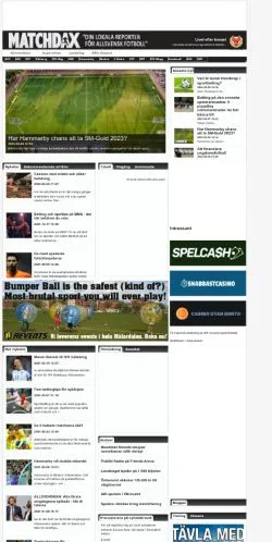 スポンサード記事向けのスウェーデンメディア、Matchdaxのサイトプレビュー
