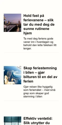 Vista previa del sitio reisedager.com, medio de Noruega para artículos patrocinados