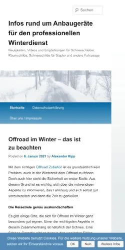 스폰서 기사용 독일 매체 Winterdienst Profishop 사이트 미리보기