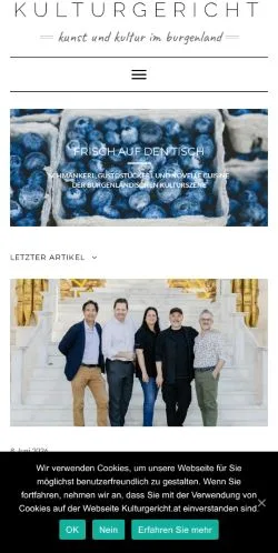 Anteprima del sito Kulturgericht, media di Austria per articoli sponsorizzati
