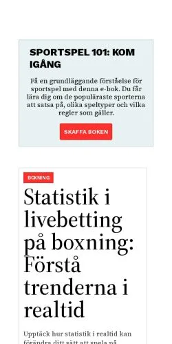 Podgląd witryny betbasen.se, medium z kraju Szwecja do artykułów sponsorowanych
